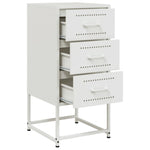 ZNTS Bedside Cabinet White 36x39x78 cm Steel 846588