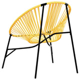 Garden Egg Chair Black and Yellow Poly Rattan 4009290