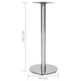 Bistro Table Leg Silver Stainless steel 45 x 107 cm Industrial 325440
