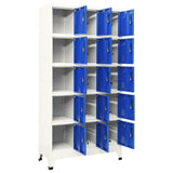 Locker Cabinet Grey and Blue 90x40x180 cm Steel 339826