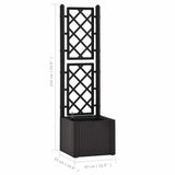 Garden Raised Bed with Trellis&Self Watering System Anthracite 313965