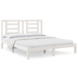 Bed Frame without Mattress White 160x200 cm Solid Wood Pine 3104359