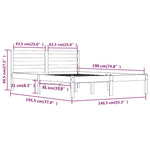 Bed Frame without Mattress 135x190cm Double 810405