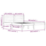 Bed Frame without Mattress 135x190cm Double 810405