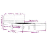 Bed Frame without Mattress 135x190cm Double 810405