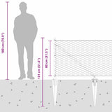 Welded Wire Fence with Spikes 100 x 0.8 m 3353446