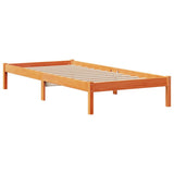Bookcase Bed without Mattress Wax Brown 75x190 cm Small Single Solid Wood Pine 3321636