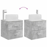 Bathroom Furniture Set 2 pcs Concrete Grey Engineered Wood 3404003