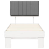 Bed Frame with Upholstered Headboard Light Grey 80 x 200 cm 877523