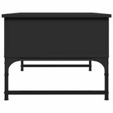 Coffee Table Black 70x50x40 cm Engineered Wood and Metal 845371