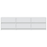 TV Cabinet with LED White 180x34x50 cm Engineered Wood 3307926