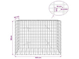 Gabion with 5 mm Wire and 5x10 cm Mesh 100x20x100 cm 3464540