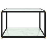 ZNTS Coffee Table White 60x60x35 cm Tempered Glass 322889