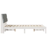 Bed Frame with Upholstered Headboard White 120 x 200 cm 878823