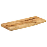 Table Top 90x40x2.5 cm Live Edge Solid Wood Rough Mango 370347
