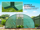 4 x 3 Polytunnel Greenhouse, with Windows and Doors - Green T3398P323825