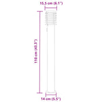 Outdoor Floor Lamps with Outlet 3pcs Black 110cm Stainless Steel 4006380
