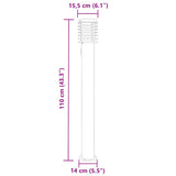Outdoor Floor Lamps with Outlet 3pcs Black 110cm Stainless Steel 4006380