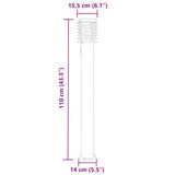 Outdoor Floor Lamps with Outlet 3pcs Black 110cm Stainless Steel 4006380