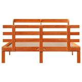 Bed Frame with Headboard without Mattress Wax Brown 150x200 cm King Size 3306872