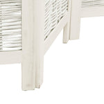 Room Divider 5 Panels White Solid Wood Paulownia 358679