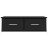 Wall-mounted Drawer Shelf Black 60x26x18.5 cm Engineered Wood 800586