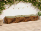 4-Piece Seat Cushions VUGHT 4 pcs 100% Polyester Light Green 946268