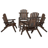5 Piece Garden Lounge Set Solid Wood Spruce 3185518