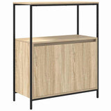 Bathroom Furniture Set with Shelf 5 pcs Sonoma Oak and Black 3328385