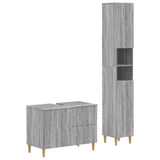 2 Piece Bathroom Cabinet Set DELFT Grey Sonoma Engineered Wood 3417546