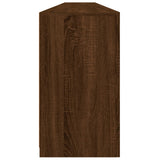Sideboard with LED Lights Brown Oak 283x37x67 cm 3209022