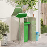 Wheelie Bin Storage with Gas Lift-up Lid for 240L Bin Silver 42018689