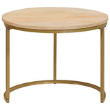 Nesting Coffee Tables 3 pcs Brown Solid Mango Wood and Steel 4104635