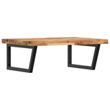 Basin Shelf Wall Mounted Steel and Solid Wood Acacia 3302943