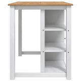 Kitchen Trolley PANAMA 2 pcs White and Honey Wax Solid-Pine 3425391
