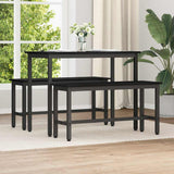Dining Bench 2 pcs Black Oak 100 x 32.5 x 48.5 cm 873751