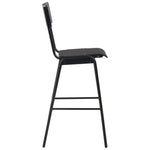 ZNTS Bar Chairs 4 pcs Black Solid Plywood Steel 3054566