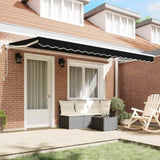 Retractable Awning Manual Black 400x200 cm Fabric 3329853