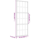 Sliding Door Gold 76x205 cm Frosted ESG Glass and Aluminium 155175