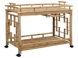 Wine Trolley with Wheels Natural 85 x 50 x 93 cm Bamboo 42028241