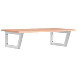 Basin Shelf Wall Mounted Steel and Solid Wood Oak 3302610