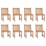 Garden Chair Set of 8 Teak Brown 3073087