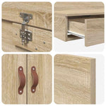 Storage Bed Frame with Drawer Sonoma Oak 236.5 x 160 x 31.5 cm 3335655
