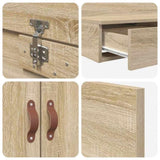 Storage Bed Frame with Drawer Sonoma Oak 236.5 x 160 x 31.5 cm 3335655
