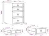 Rolling Cabinet with Drawers CORONA Honey Brown 42040541