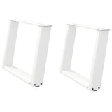 Coffee Table Legs U-Shaped 2 pcs White 70x cm Steel 4012773