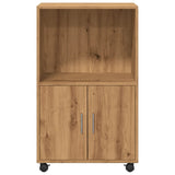 Rolling Cabinet Artisian Oak 55x40x91 cm Engineered Wood 853190