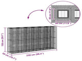 Gabion Raised Bed 3 pcs Silver 250 x 50 x 150 cm 3422235