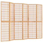 ZNTS Folding 6-Panel Room Divider Japanese Style 240x170 cm 352086