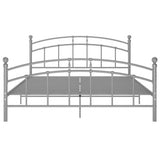 Bed Frame without Mattress Grey Metal 200x200 cm 324987